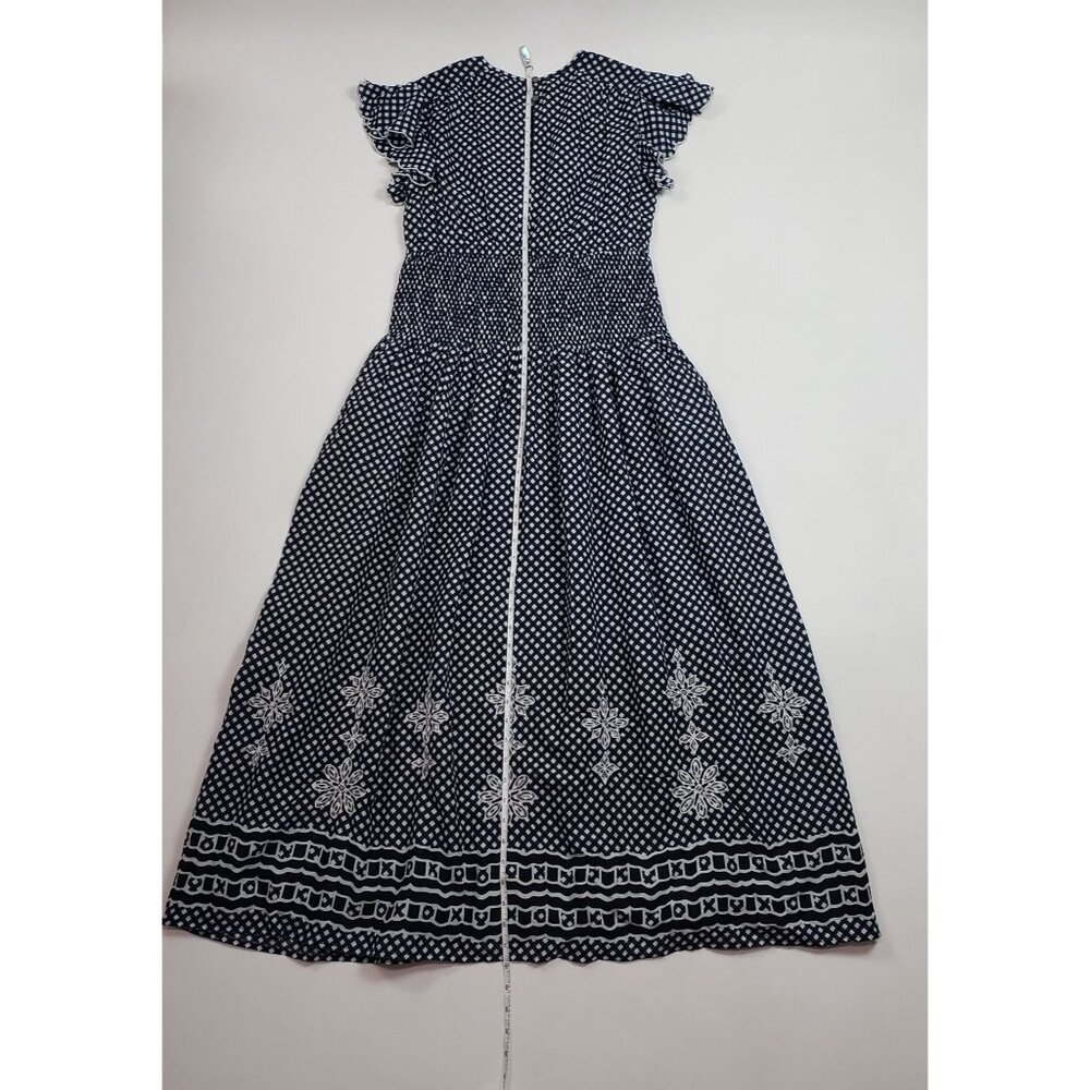 Banjanan Aurelia Victorian Gingham Maxi Dress Midnight Size M NWT - Picture 7 of 16